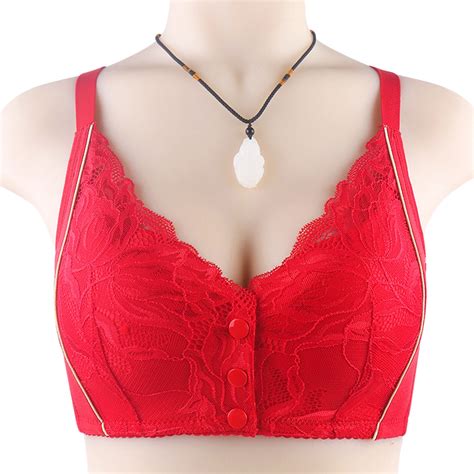 Munlar Front Closure Womens Bras Plus Size No Wire Push Up Breathable