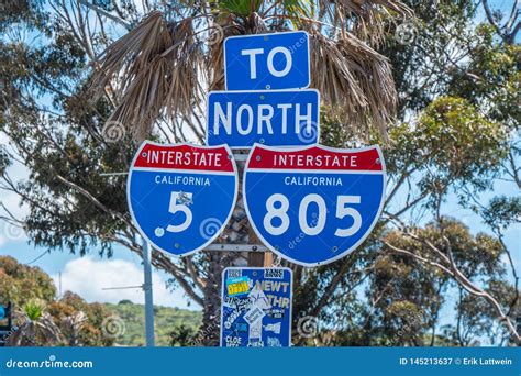 Interstate Street Signs In San Diego California Usa March 18 2019