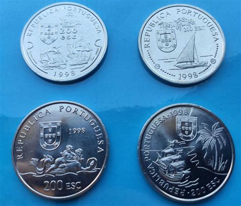 Conjunto 4 moedas 200 Escudos IX Série Descobrimentos Tondela E