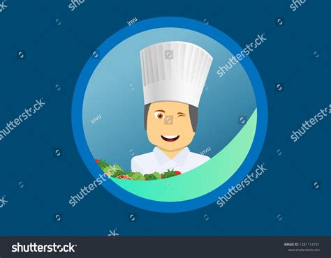 Happy Cartoon Chef Vector Clip Art Stock Vector Royalty Free