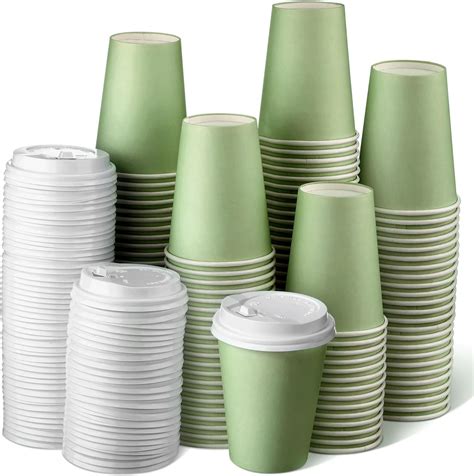 Amazon Aimfun Pcs Sage Green Paper Cups Oz Disposable Coffee