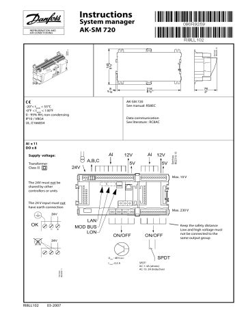 Danfoss AK SM 720 System Manager Installation Guide Manualzz