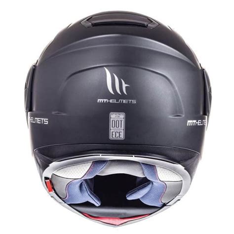 Casco Mt Atom Sv Solid Negro Mate Motomania