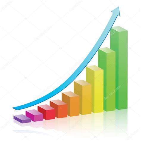 Growth Progress Bar Chart Stock Vector Image By Diamond Images 8555030