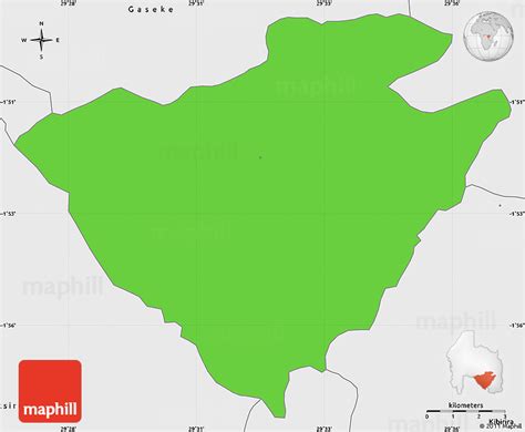 Political Simple Map Of Ramba Single Color Outside Borders And Labels