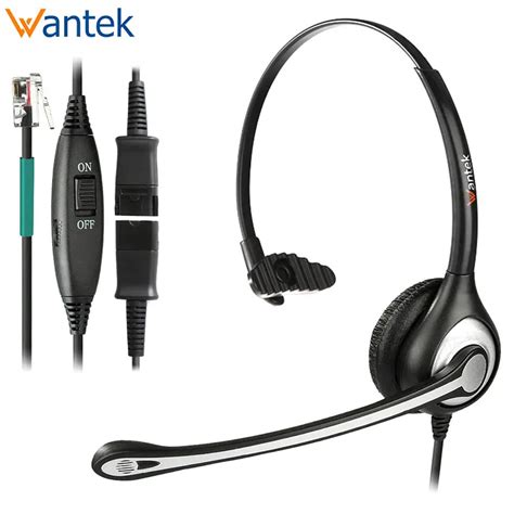 Wantek auriculares 600QS1 con cable para teléfono de oficina audífonos