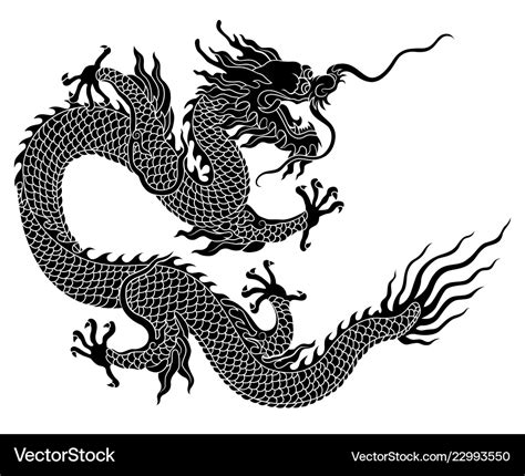 Chinese Dragon Silhouette Vector Dragon Silhouette Chinese Dragon | Images and Photos finder