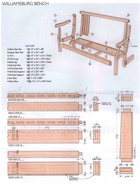 Garden Bench Plans • WoodArchivist