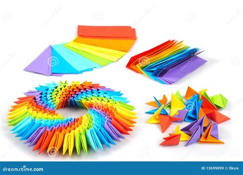 Arc En Ciel 3d Dorigami Image Stock Image Du Objet 13699099