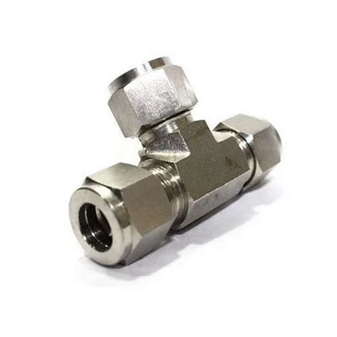 SS Double Ferrule Connector Tee For Pneumatic Connections At Rs 10