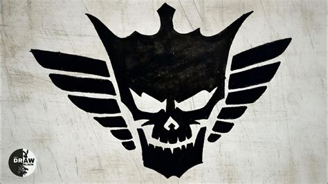 American Nightmare How To Draw Cody Rhodes Skull Logo Drawing