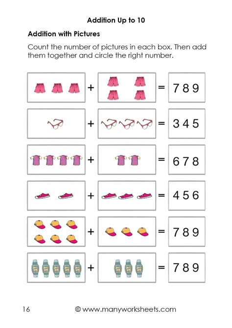 Simple Addition For Kindergarten Worksheets Worksheetscity