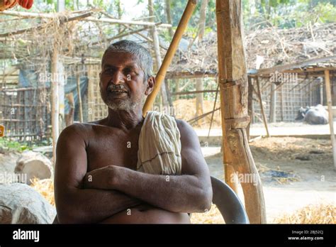 Happy Indian Farmer In Village India Stock Photo Alamy