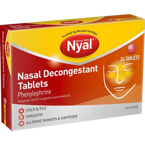 Nyal Nasal Decongestant Tablets 24 Pack Woolworths