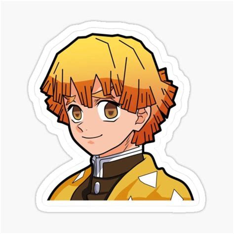 Sticker anime stickers tueur de démons zenitsu kimetsu par