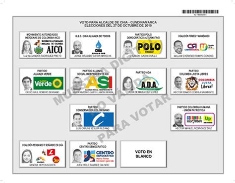 12 candidatos a la Alcaldía de Chía aparecerán en el tarjetón electoral