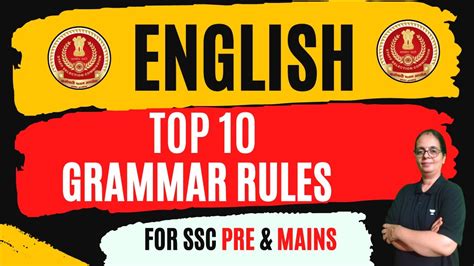 Top 10 Grammar Rules For SSC CGL Mains 2022 YouTube