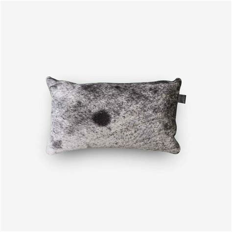 Cowhide Lumbar Cushion Black White Both Sides X Cm Bag Home