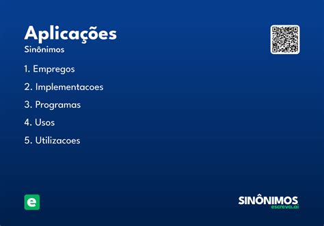 O Que Significa Aplicações - Aplicações - Significado e Sinônimo - escreva.ai