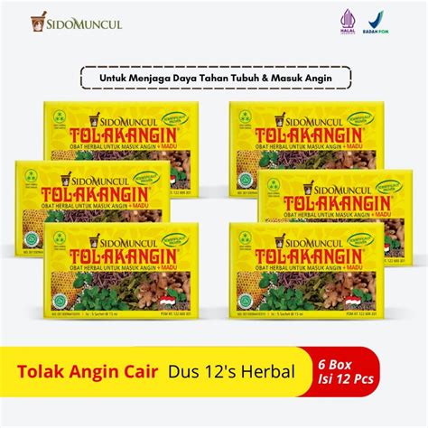 Jual BUNDLE 6 BOX Tolak Angin Cair Plus Madu 12 Sachets 15ml