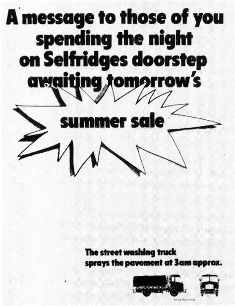 A Message To Selfridges Cdp Charles Saatchi Ross Cramer P David