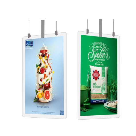 Dual Inch Hanging Ultrathin Lcd Screen Double Sided Roof