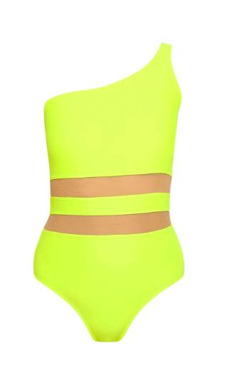 Brynn Whitfield S Neon Yellow Belted Bathing Suit