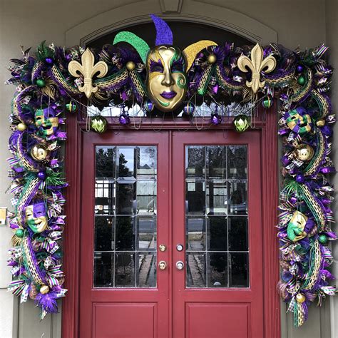 Mardi Gras Door Mardi Gras Decorations Wreath Front Door | Etsy