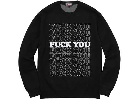 Supreme Hysteric Glamour Fuck You Sweater Black Fall Winter