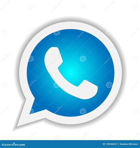 Whatsapp Icon Logo Element Sign Vector In Blue Mobile App On White