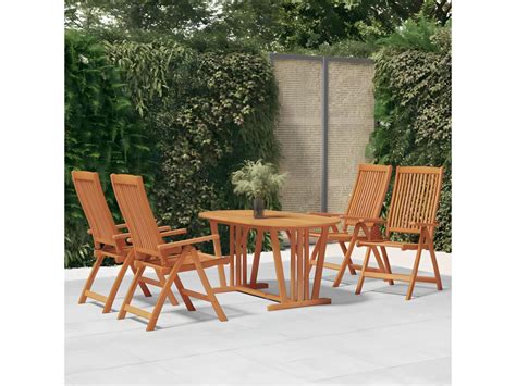 Chaises De Jardin Pliables 4 Pcs Bois D Eucalyptus Massif