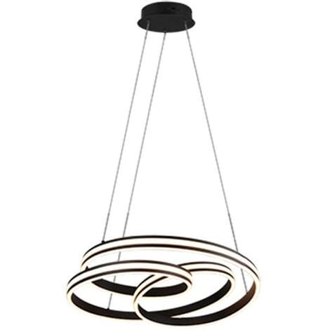 Trio Nuria Plafonnier Suspendu Led Moderne W Noir Mat K