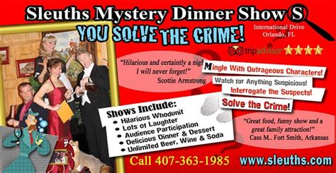 Sleuths Mystery Dinner Shows - Bungalower