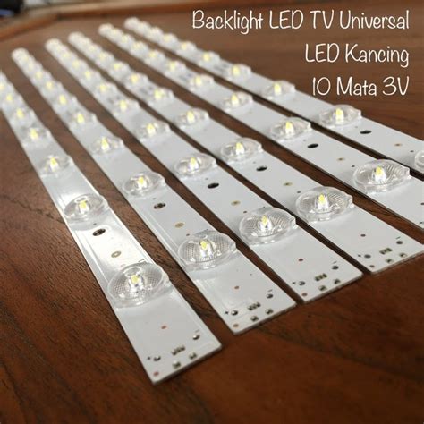 Jual Universal Backlight LED TV 3V Kancing Mata Cembung 10 Lampu Di