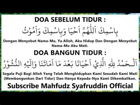 doa bangun tidur  adab sebelum  sesudah tidur  diajarkan
