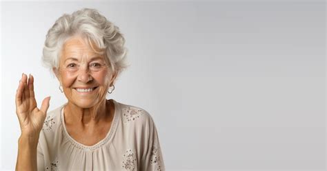 Premium AI Image | Portrait of a happy old woman smiling face pensioner ...