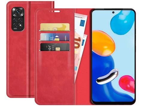 Slimfit Wallet Xiaomi Redmi Note 11 11s Hoesje Rood