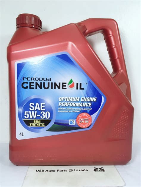 100 ORIGINAL PERODUA GENUINE OIL SAE 5W 30 SEMI SYNTHETIC OPTIMUM