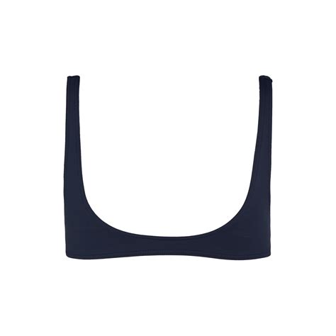 Tommy Hilfiger Scoop Neck Bralette Bikini Top Women Crop Top Bikinis Flannels