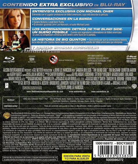 Carátula De The Blind Side Un Sueño Posible Blu Ray