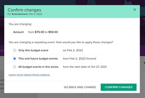 Repeating budgets and how to delete or make changes to them - PocketSmith Learn Center