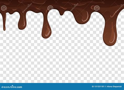 Dripping Chocolate Drips Chocolate Isolated White Background Melt