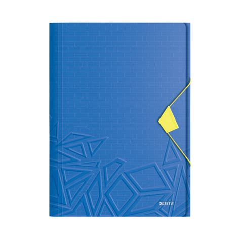 Carpeta De Gomas Urban Chic PP 3 Solapas DIN A4 Azul Deskidea