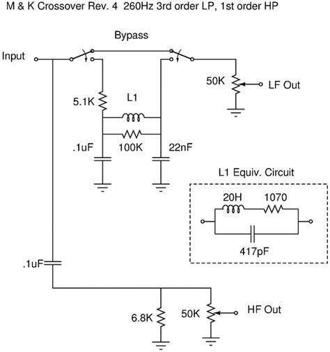 A Passive, Line Level, Two Way Crossover