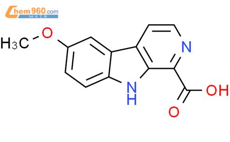 461423 93 8 6 甲氧基 9h 吡啶并 3 4 b 吲哚 1 羧酸化学式结构式分子式molsmiles 960化工网