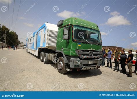 Trucks Loaded With Humanitarian Aid Passes Into Rafah In The Southern