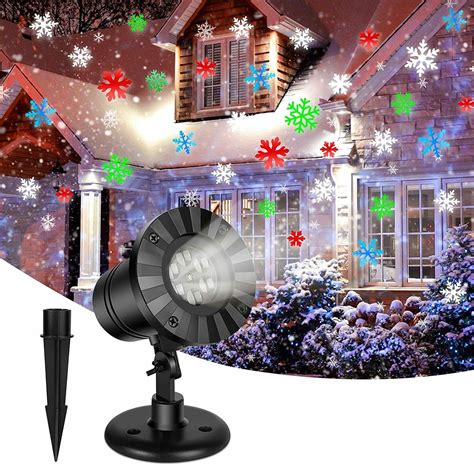 Christmas Moving Snowflake Projector Lights Indoor Outdoor LED Snowfall