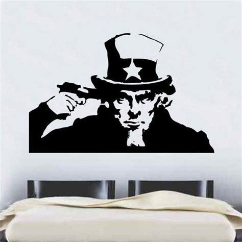 Banksy Uncle Sam Wall Sticker Kult Kanvas Size Extra Large Colour