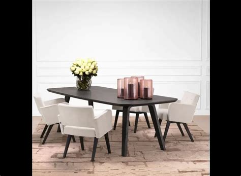 Eichholtz Dining Table Glover Charcoal Grey Veneer Wilhelmina Designs