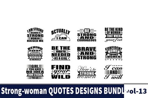 12 Strong Woman Quotes Designs Bundle Graphic by Creative Art ...